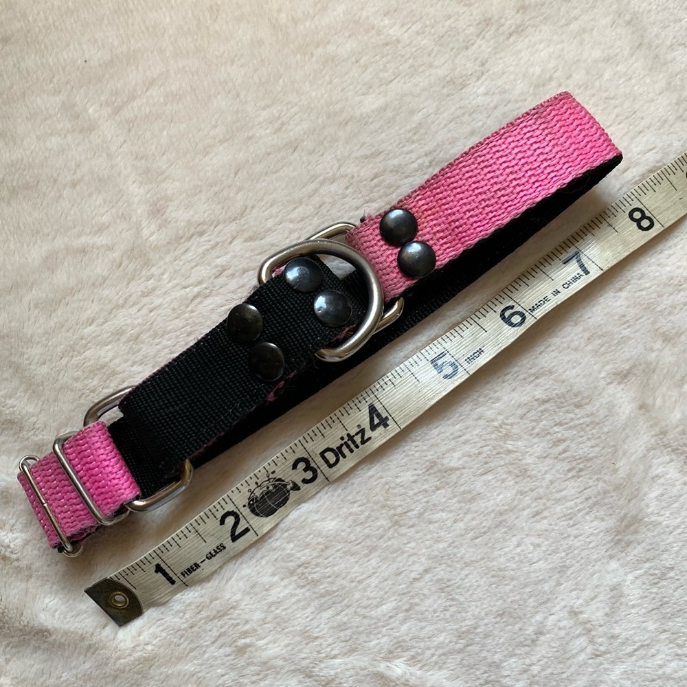 Dog collar Martingale Medium pink/black - Picture 2 of 9